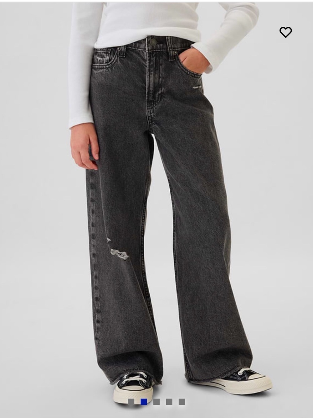 GAP Kids Low Rise Stride Wide-Leg Jeans (12 Slim)